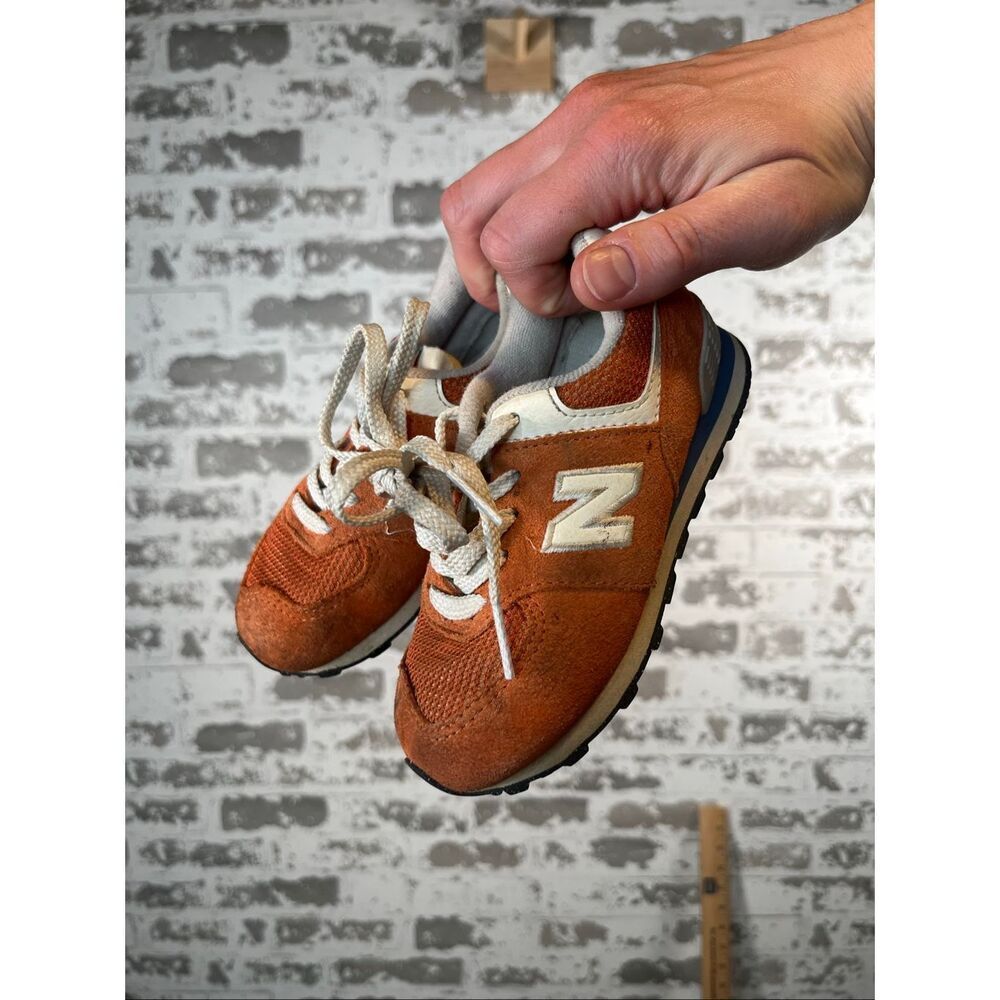 New balance | kids orange lace up sneakers classic 574